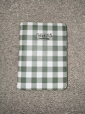 Guess Green & White Gingham Passport Cover